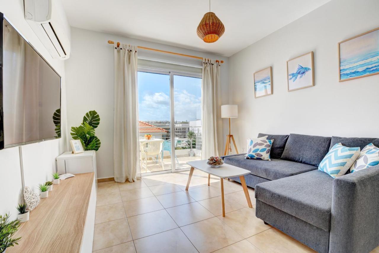 ♥ Sunny&Cozy Family Apartment ★ Walk To The Beach☼ Paralimni Exteriér fotografie